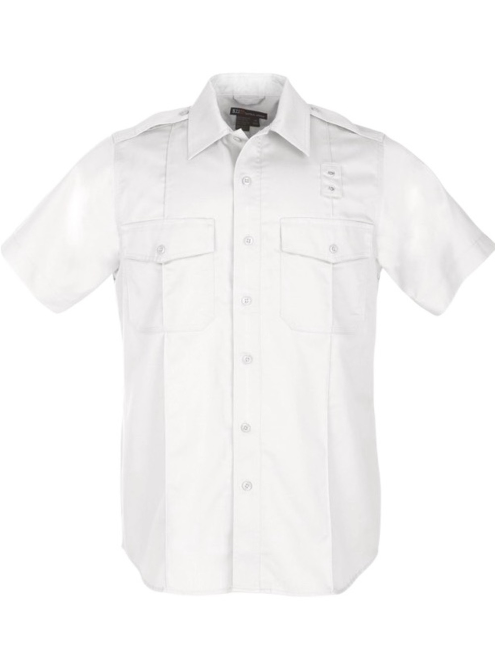 5.11 Tactical Twill PDU Class A Short Sleeve Uniform Shirt in White Mens L